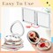 4 Pcs Diamond Painting Compact Mirror DIY Painting Pocket Portable Folding Purse Mirror for Women Diamond Art Mom Gifts for Mother's Day Nurse Week Party Favors(Bright Mandala)
